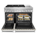 KitchenAid® 48'' Smart Commercial-Style Dual Fuel Range with Griddle KFDC558JMH