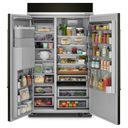 Kitchenaid® 29.4 Cu. Ft. 48 Built-In Side-by-Side Refrigerator with Ice and Water Dispenser and PrintShield™ Finish KBSD708MBS