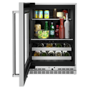 Kitchenaid® 24 Beverage Center with Glass Door and Metal-Front Racks KUBL314KSS