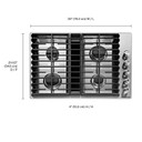 Kitchenaid® 30" 4 Burner Gas Downdraft Cooktop KCGD500GSS