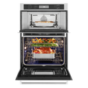 Kitchenaid® 30 Combination Wall Oven with Even-Heat™  True Convection (Lower Oven) KOCE500ESS