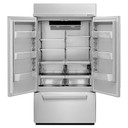 Kitchenaid® 24.2 Cu. Ft. 42" Width Built-In Stainless French Door Refrigerator with Platinum Interior Design KBFN502ESS