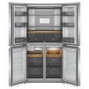 Kitchenaid® 19.4 cu. ft. 36-inch wide Counter-Depth 4-Door Refrigerator with PrintShield™ Finish KRQC506MPS