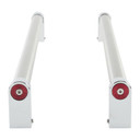KitchenAid Double Drawer Refrigerator Handle Kit with 2 red medallions W11221395