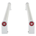 KitchenAid Double Drawer Refrigerator Handle Kit with 2 red medallions W11221395