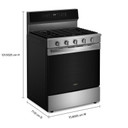 Whirlpool® 30-inch Smart Gas Range with True Convection, Steam/Self Cleaning, Rapid Preheat 5.3 CuFt Capacity WFGS7530RZ