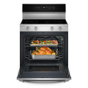 Whirlpool® 30-inch Smart Electric Range with  True Convection, No Preheat Air Fry, WipeClean™ Coating, Steam/Self Cleaning, Rapid Preheat 5.3 CuFt Capacity YWFES7530RZ