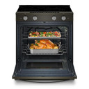 Whirlpool® 30-inch Smart Slide in Electric Range with True Convection, No Preheat Air Fry, WipeClean™ Coating, Steam/Self Clean and High Speed Preheat YWSES7530RV