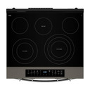 Whirlpool® 30-inch Smart Slide in Electric Range with True Convection, No Preheat Air Fry, WipeClean™ Coating, Steam/Self Clean and High Speed Preheat YWSES7530RV