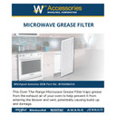 Over-The-Range Microwave Grease Filter W10208631A Over-The-Range Microwave Grease Filter W10208631A