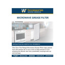 Over-The-Range Microwave Grease Filter W10208631A