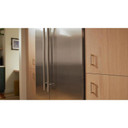 Kitchenaid® 20.8 Cu. Ft. 36" Built-In Side-by-Side Refrigerator features Exterior Water and Ice Dispenser with Measured Fill KBSD736SPS
