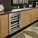Kitchenaid® 24" Undercounter Wine Cellar with Full-Extension Metal-Front Racks KUWL324SSB