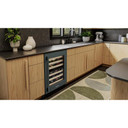 Kitchenaid® 24" Undercounter Wine Cellar with Full-Extension Wood-Front Racks KUWR524SJP