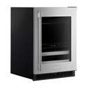 Kitchenaid® 24" Beverage Center with Glass Door and Metal-Front Racks KUBR524SSB