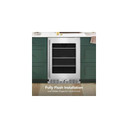 Kitchenaid® 24" Undercounter Refrigerator with Glass Door and Shelves with Metallic Accents KURR524SPS