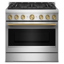 KitchenAid® 36-Inch 6 Burner Commercial-Style Gas Range with No Preheat Air Fry Mode KFGS936SSS