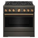 KitchenAid® 36-Inch 6 Burner Commercial-Style Gas Range with No Preheat Air Fry Mode KFGS936SBE