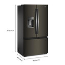 Whirlpool® 36-inch Wide True Counter Depth 3-Door French Door Refrigerator - 23.4 cu. ft. WRFC7036RV