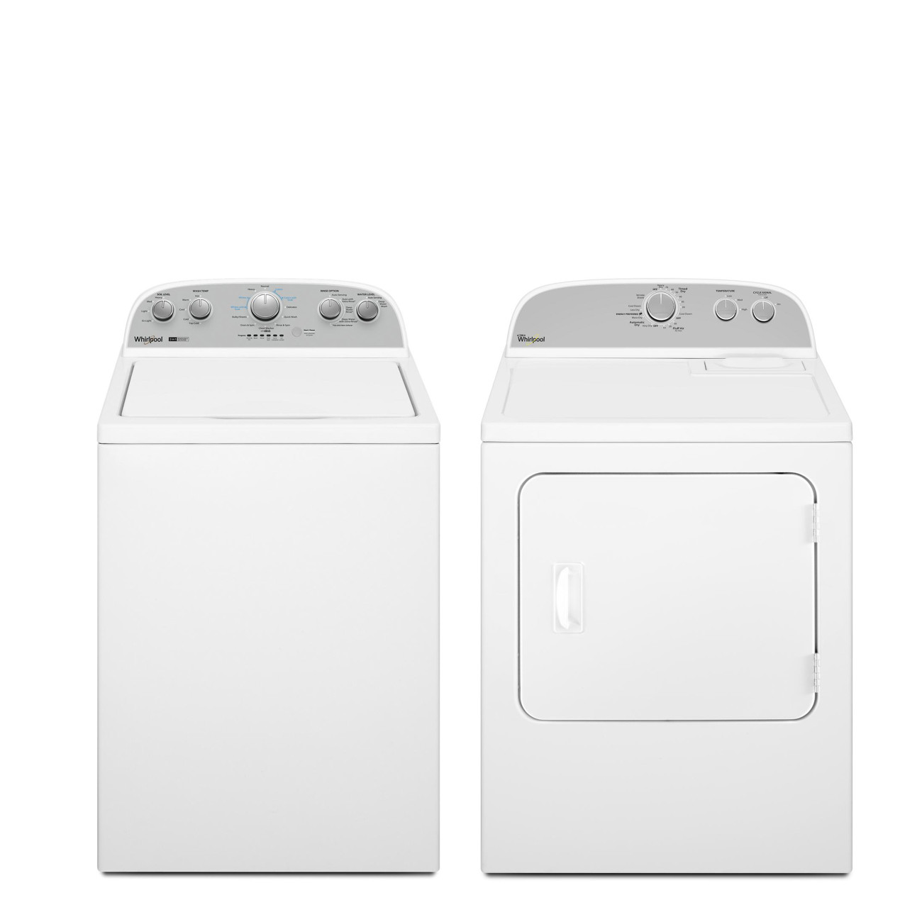 Whirlpool Washer & Dryer Set White Agitator