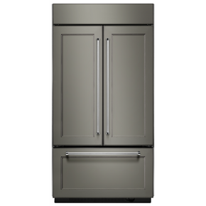 Kitchenaid® 24.2 Cu. Ft. 42 Width Built-In Panel Ready French Door Refrigerator with Platinum Interior Design KBFN502EPA