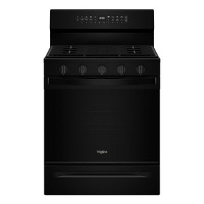 Whirlpool® 30-inch Smart Gas Range with True Convection, Steam/Self Cleaning, Rapid Preheat 5.3 CuFt Capacity WFGS7530RB