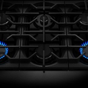 KitchenAid® 36-Inch 6 Burner Commercial-Style Gas Range with No Preheat Air Fry Mode KFGS936SBE