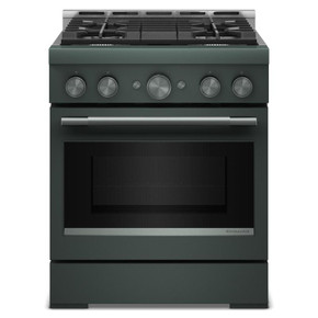 KitchenAid® 30-Inch 4 Burner Commercial-Style Gas Range with No Preheat Air Fry Mode KFGS930SJP