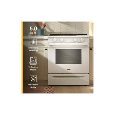 Whirlpool® 30-inch Gas Smart Range with Air Cooking Technology and Steam Clean WSGS4530TW