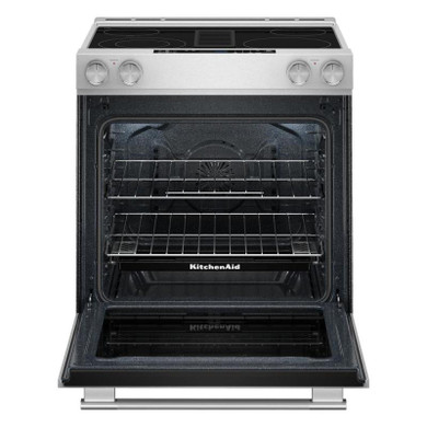 Kitchenaid® 30-Inch 4-Element Electric Downdraft Slide-In Range KSEV730TPS