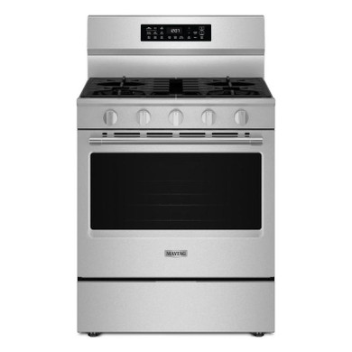 Maytag® 30-Inch Wide Freestanding Gas Range with Grill Mode and No Preheat Air Fry - 5.0 Cu. Ft. MFGS7030SZ