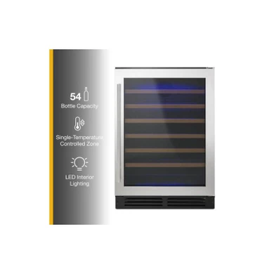 Whirlpool® 24" Undercounter Wine Center with Custom Temperature Control WUW35X24DS