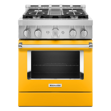 KitchenAid® 30'' Smart Commercial-Style Gas Range with 4 Burners KFGC500JYP