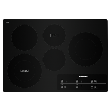 Kitchenaid® 30" Electric Cooktop with 5 Elements and Touch-Activated Controls KCES950KSS