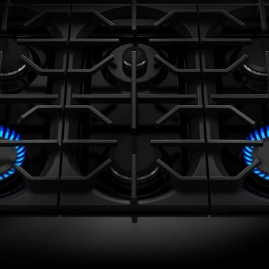 KitchenAid® 36-Inch 6 Burner Commercial-Style Gas Range with No Preheat Air Fry Mode KFGS936SBE