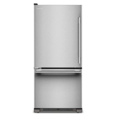 Kitchenaid® 19 Cu. Ft. 30-Inch Standard-Depth Bottom Mount Refrigerator with Left Door Swing KRBL130SPS