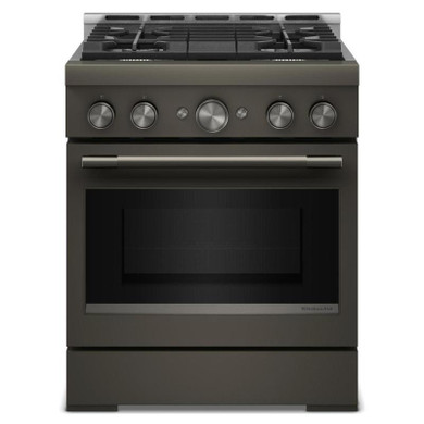 KitchenAid® 30-Inch 4 Burner Commercial-Style Gas Range with No Preheat Air Fry Mode KFGS930SBE