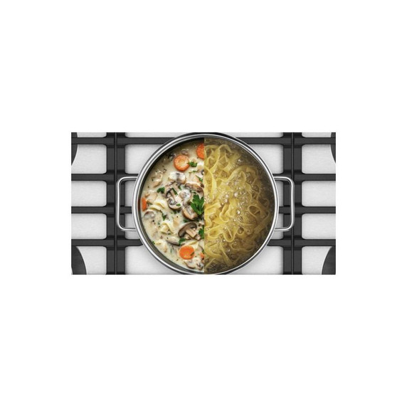 Kitchenaid® Gas-on-Metal Cooktop with an Integrated Wok Grate and CookShield™ Finish KCGK530SBE