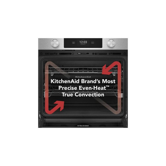 Kitchenaid® 30-inch Smart Electric Combo Wall Oven with Intelligent Cooking Camera - PrintShield™ Finish KOEC930SPS