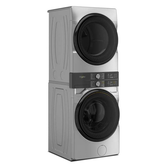 Whirlpool® Smart ENERGY STAR® Front Load Laundry Tower with FreshFlowTM Vent System and UV Clean Technology 5.2 cu. ft. I.E.C. Washer & 7.4 cu. ft. Electric Dryer YWEF5727TR