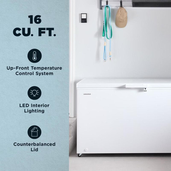 Amana® 16 Cu. Ft. Chest Freezer with Up-Front Temperature Control System AZCC2316TW