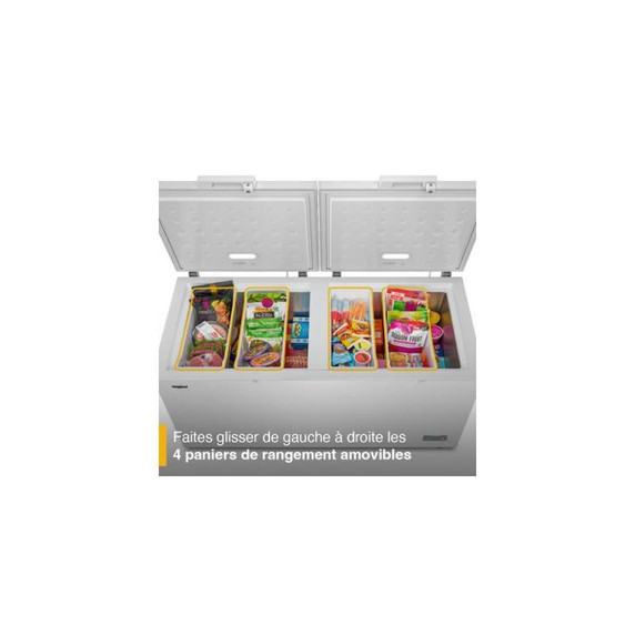 Whirlpool® 19 Cu. Ft. Convertible Chest Freezer with 4 Storage Baskets WZCC5519TW