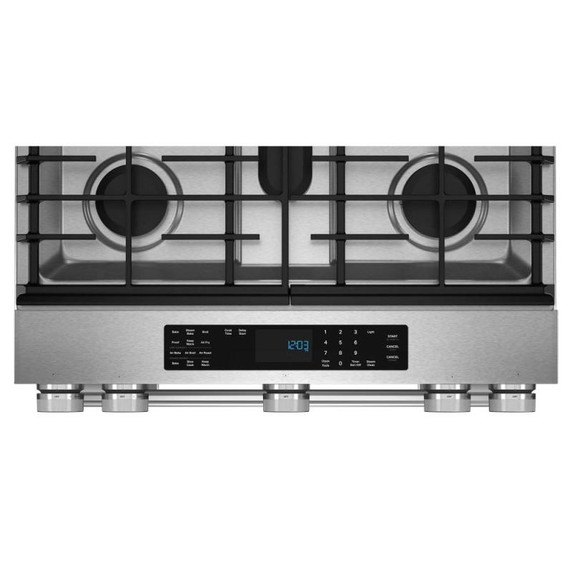 Kitchenaid® 30-Inch 5 Burner Gas Convection Slide-In Range with Baking Drawer KSGS730TPS