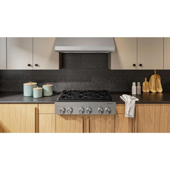 KitchenAid® 36-inch 6-Burner Gas Commercial-Style Rangetop KCGK936TSS