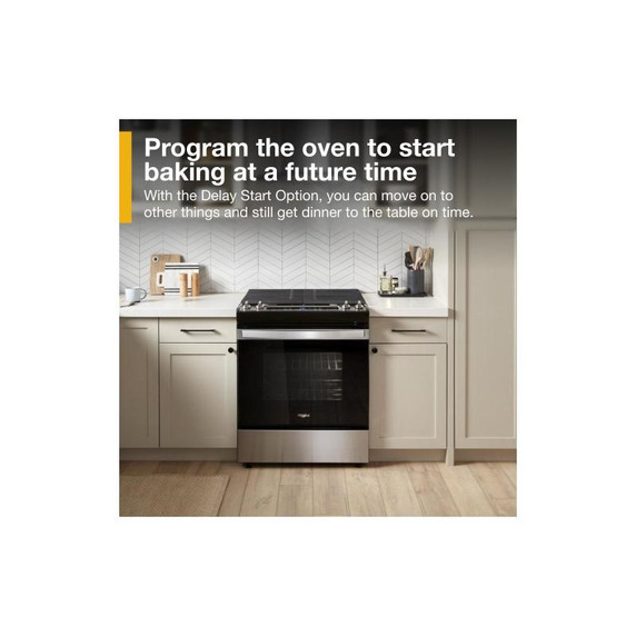 5.0 Cu. Ft. Whirlpool® Gas Range with Frozen Bake™ Technology WEG515S0LS 5.0 Cu. Ft. Whirlpool® Gas Range with Frozen Bake™ Technology WEG515S0LS