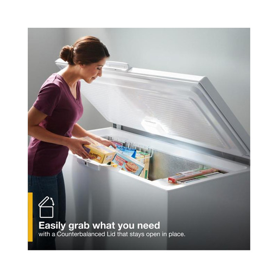 Whirlpool® 16 Cu. Ft. Chest Freezer with Shelves WZC5216LW Whirlpool® 16 Cu. Ft. Chest Freezer with Shelves WZC5216LW