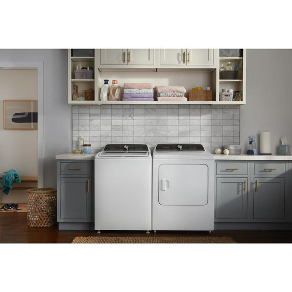 Whirlpool® 7.0 Cu. Ft. Top Load Gas Moisture Sensing Dryer with Steam WGD5050LW