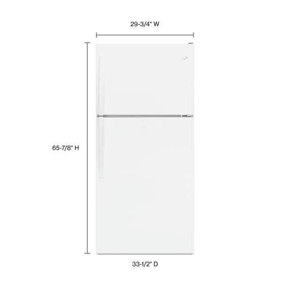 Whirlpool® 30 Wide Top-Freezer Refrigerator WRT148FZDW