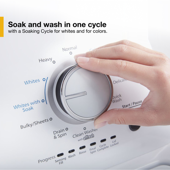 Whirlpool® 4.4 cu. ft. Top Load Washer with Soaking Cycles, 12 Cycles WTW4855HW