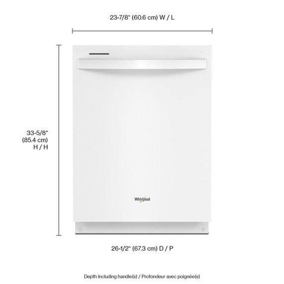 Whirlpool® 24” Stainless Steel Dishwasher with AI Intelligent Wash - 47 dBA WDT750SAKW